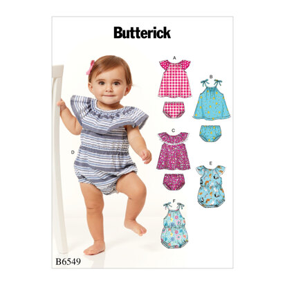 Butterick Infants Romper, Dress and Panties B6549 - Sewing Pattern