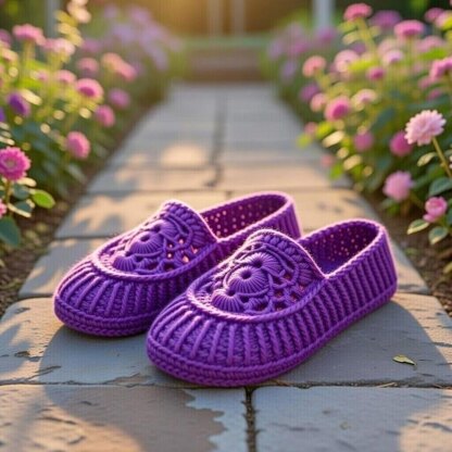 Crochet Slippers Pattern – Women’s House Shoes – Easy Adult Clogs PDF + Video Tutorial