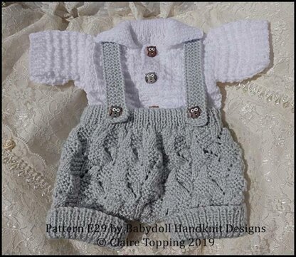 Traditional Shorts & Shirt Set 16-22” dolls/newborn/0-3m baby