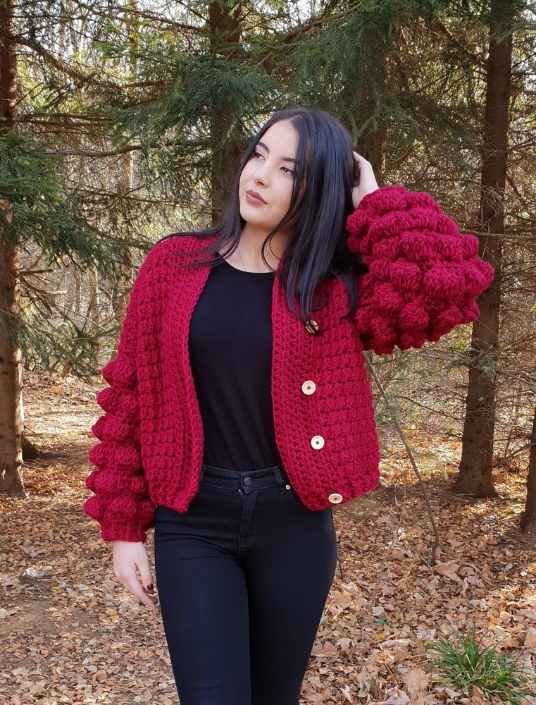 The Bea Bobble Cardigan Crochet pattern by Tsvetomira Ruskova