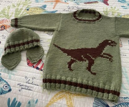 Velociraptor Dinosaur Sweater