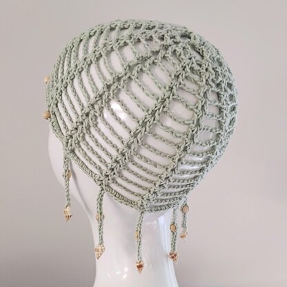 Crochet Mesh Net Braided Skull Cap