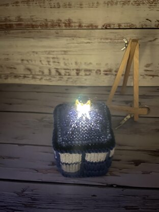 PDF Instant Download Tardis Inspired Knitting Pattern