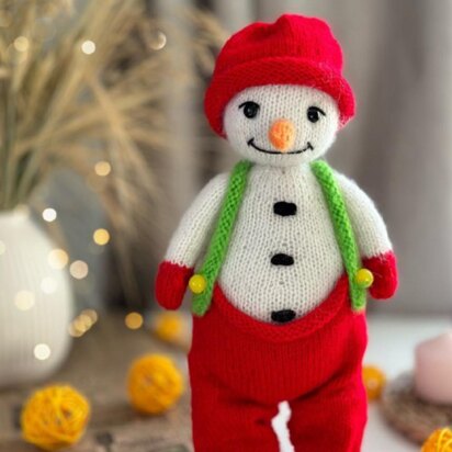 Snowman knitting pattern - knitting pattern
