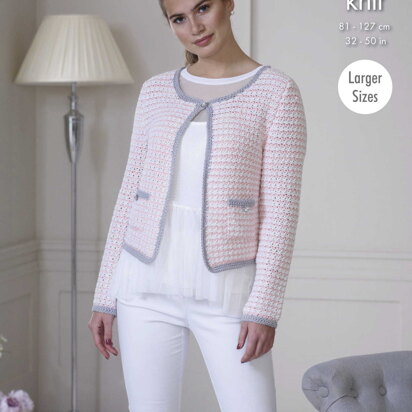 Jacket & Top in King Cole Finesse Cotton Silk DK- 5114pdf - Downloadable PDF