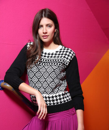 Desiree Fairisle Sweater - Knitting Pattern For Women in MillaMia Naturally Soft Merino