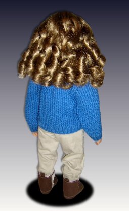 Cable Front Pullover for My Twinn (23 inch doll)