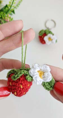 Crochet Flower Keychain Pattern No Sew 