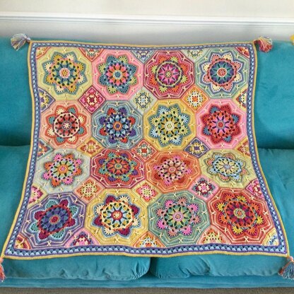 Persian Tiles blanket in Eastern Jewels colourway