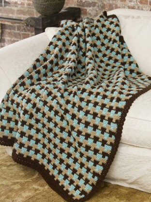 Country Tweed Afghan in Caron One Pound - Downloadable PDF