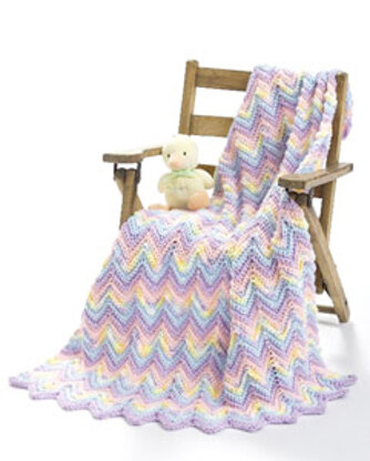 Crochet Ripple Baby Blanket in Caron Simply Soft & Simply Soft Ombre - Downloadable PDF