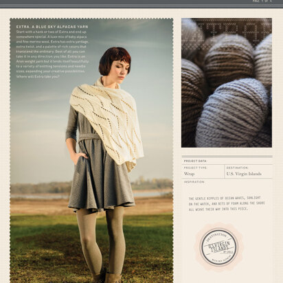 Cane Bay Wrap in Blue Sky Fibers Extra - 3815 - Downloadable PDF