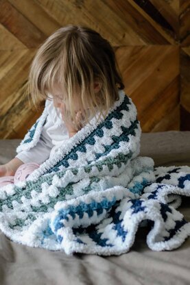 Tributary Free Beginner Crochet Baby Blanket Pattern » Make & Do Crew