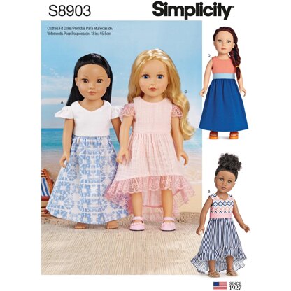 Simplicity S8903 18in Doll Clothes - Paper Pattern, Size OS (ONE SIZE)