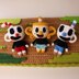 Cuphead, Mugman and Ms. Chalice amigurumi pattern (chibi version)