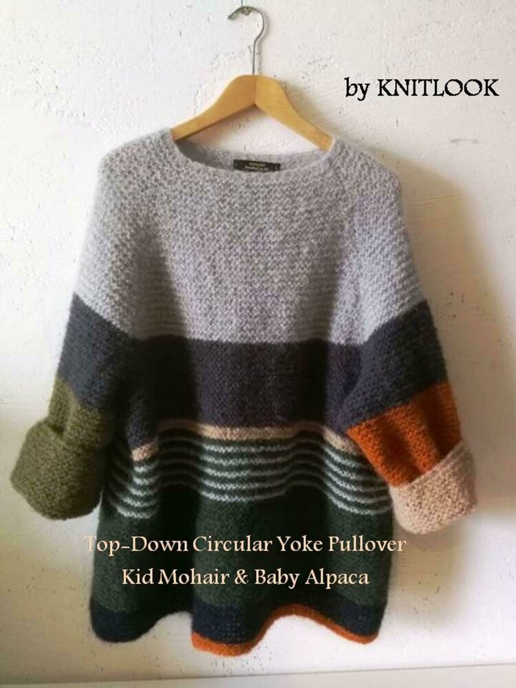 Crochet Circle Yoke Pullover Top-down in the Round Sweater PDF