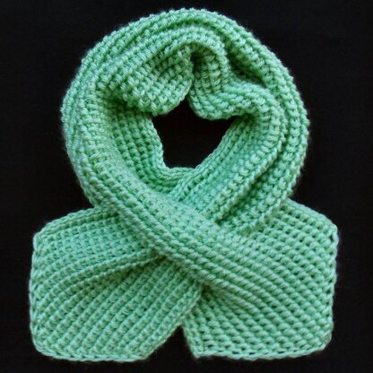 Tunisian Bump Stitch Keyhole Scarf