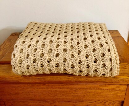 Classically Simple Crochet Shell Blanket