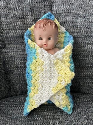 Lemon Swirl C2C Micro-Preemie Baby Blankets