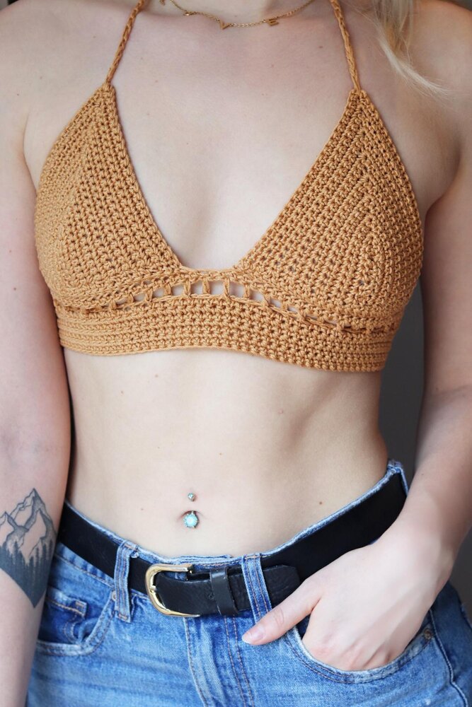 Crochet knit bralette online