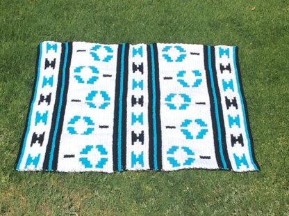 Bead Design Afghan Crochet Pattern (Native American Indian Navajo Origin)