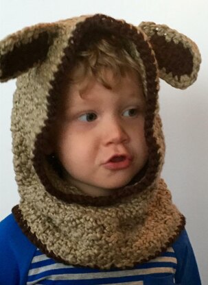 Puppy or Bear Hooded Cowl