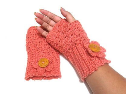 Fingerless mittens shell design