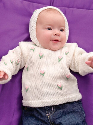 Rosebud Hoodie in Caron Simply Soft - Downloadable PDF