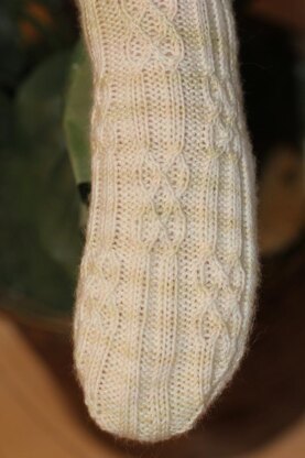 Rib and braid socks