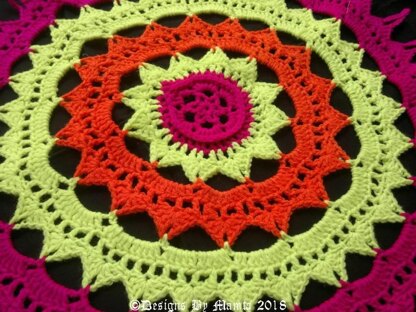 Sun Mandala Crochet Doily Pattern For Home Decor