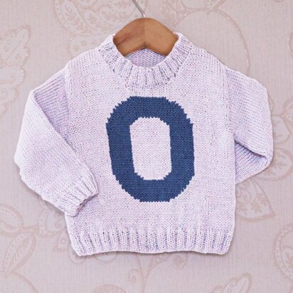 Intarsia - Letter O Chart - Childrens Sweater