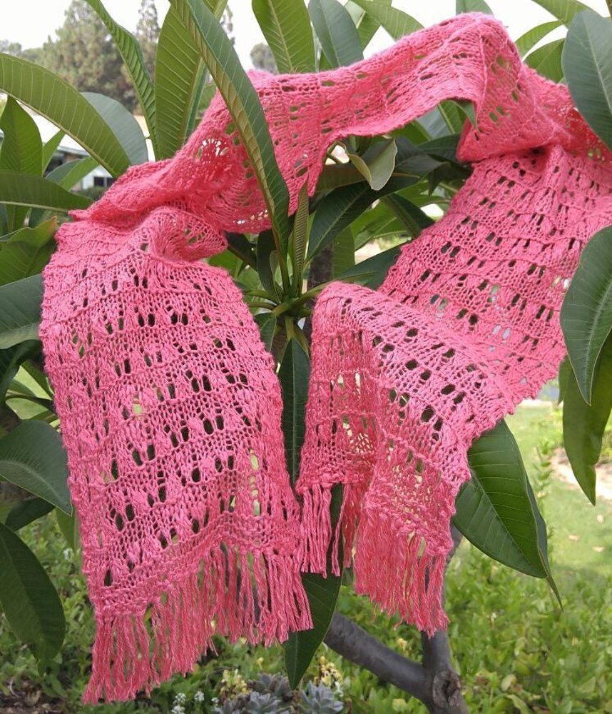 Really Easy Flame Lace Scarf, image size:858x1000