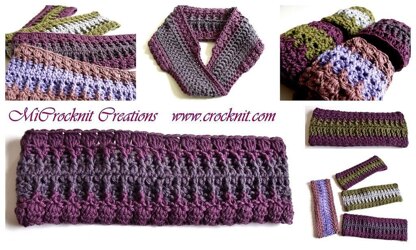 LILAC Mittens AND Headband