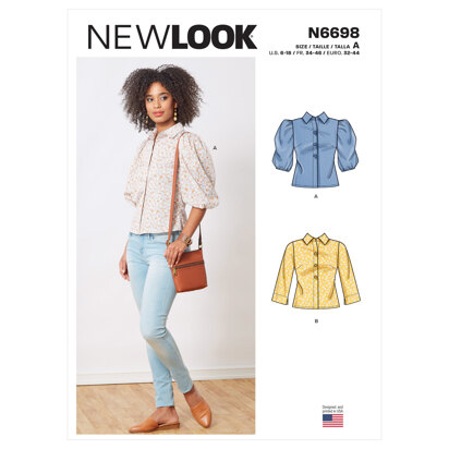 New Look N6698 Misses' Tops N6698 - Paper Pattern, Size A (6-8-10-12-14-16-18)
