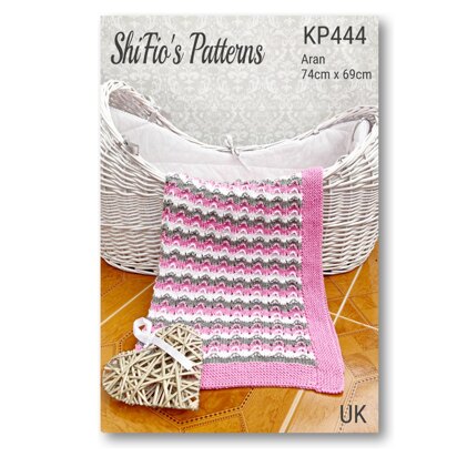 Knitting Pattern baby blanket afghan #444