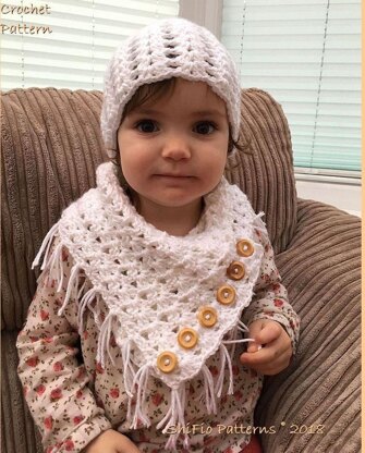 Crochet pattern childs adults  hat & neck warmer UK & USA Terms #401