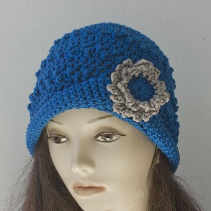 Mock Popcorn Stitch Crochet Hat