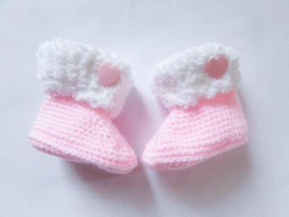 Baby Booties Fur Trimmed Tops