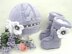 Knitted Baby Hat, Knitted Baby Booties