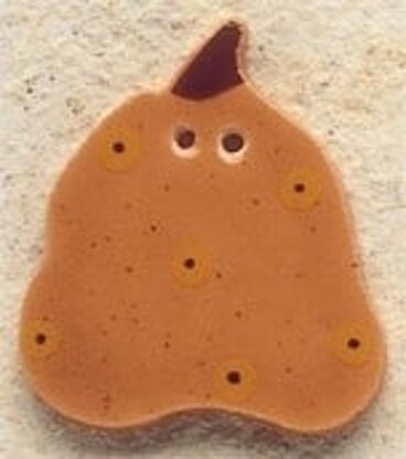 Mill Hill Button 43056 - Pumpkin with Gold Dots