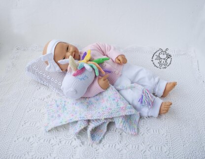 Unicorn Toy Baby Lace Blanket