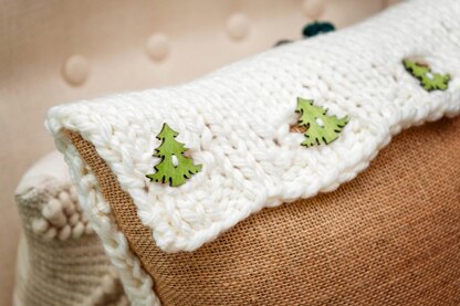 Tree Tassel Knit & Crochet Pillow