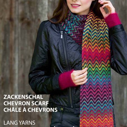 Chevron Scarf in Lang Yarns Jawoll Magic Degrade - knitting pattern