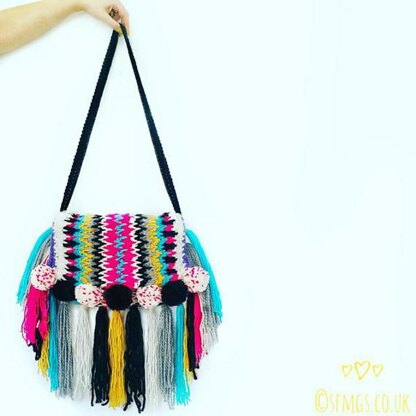 Triple Moon Fringe Saddle Handbag - Cerys' Closet