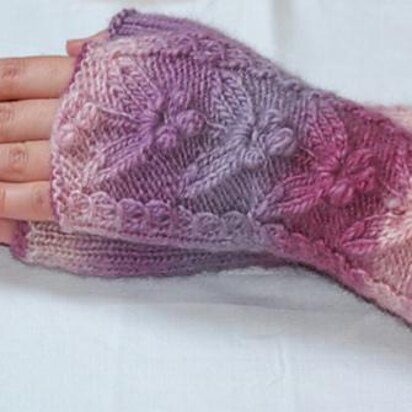 Cherry Tale Fingerless mitts