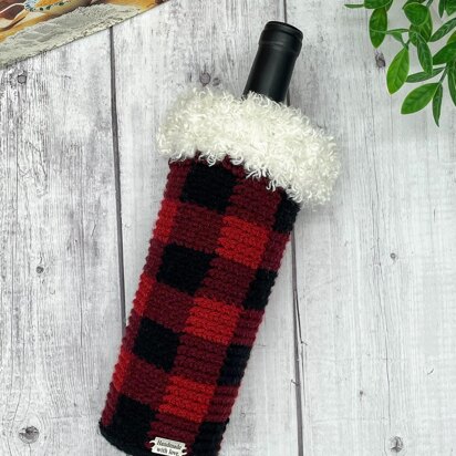 Buffalo Plaid Wine Tote