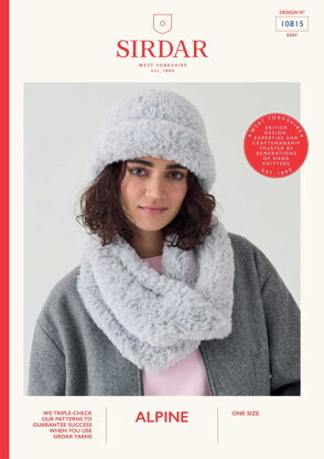 Fluffy Snood & Hat in Sirdar Alpine - 10815 - Downloadable PDF