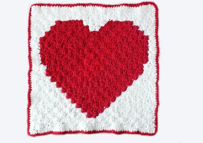 C2C Heart Baby Blanket