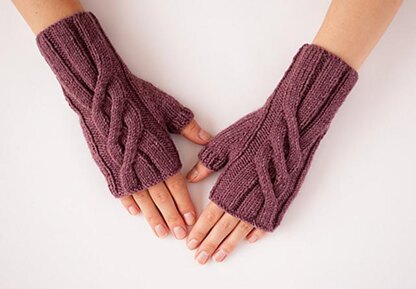 Lavender Fingerless Gloves