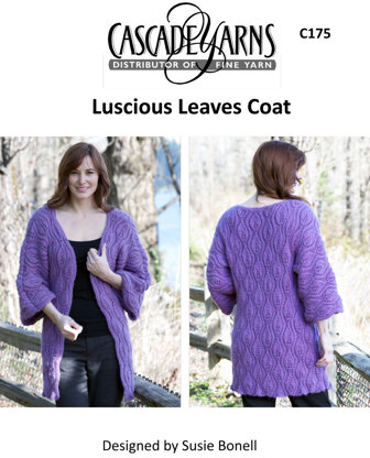 Luscious Leaves Coat in Baby Alpaca - C175